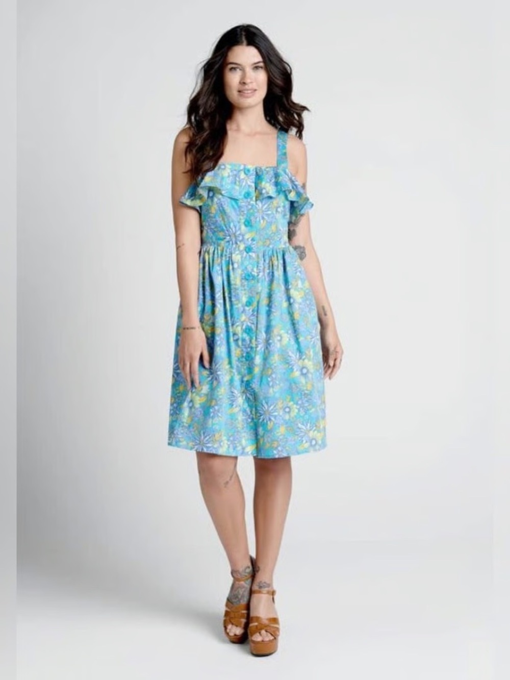 ModCloth Beckoning The Berkshires Fit and Flare Dress New